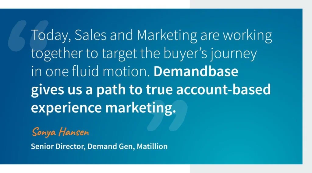 Demanbase, account-based experience, sales and marketing