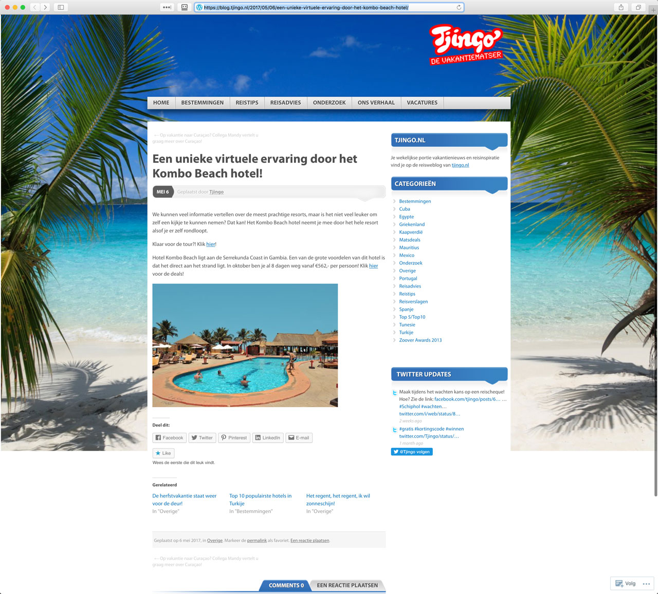 Virtual Tour of Kombo Beach Hotel (Gambia) on Tjingo